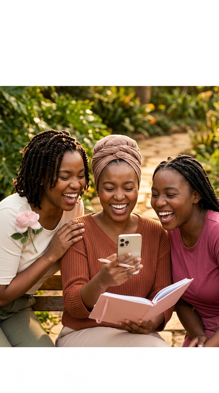 Women connecting and supporting each other in community