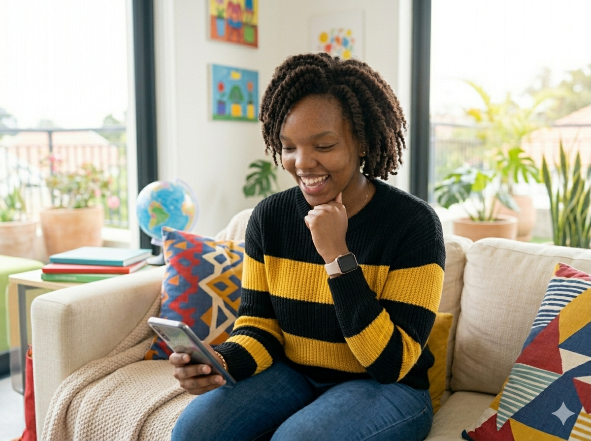 Woman learning about health from a tablet